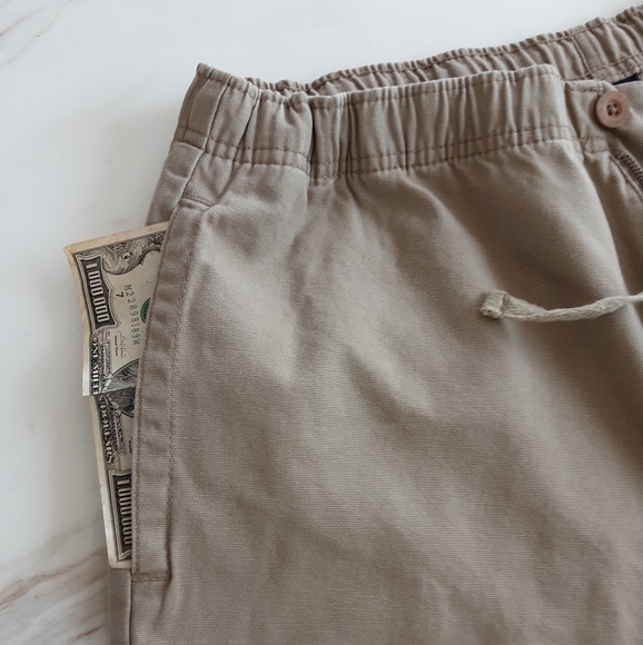 Austin Clothing Co Khaki 100% Cotton Drawstring Waist Short Sz XL - Picture 4 of 6